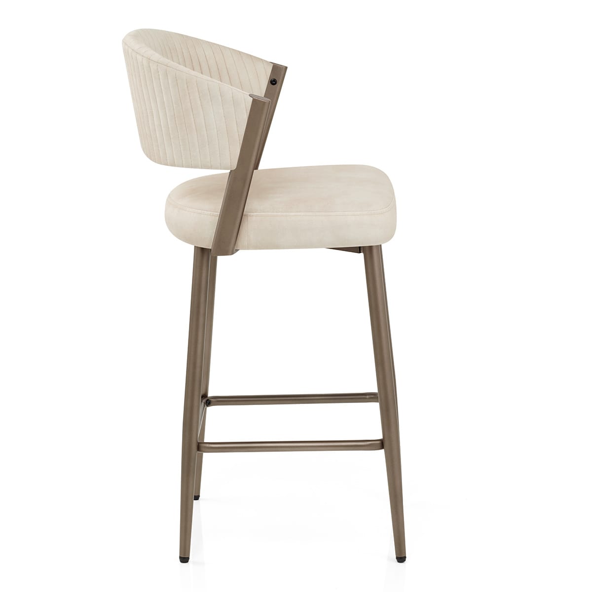Lusso Bar Stool Cream Velvet