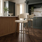 Lusso Bar Stool Cream Velvet