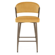Lusso Bar Stool Gold Velvet