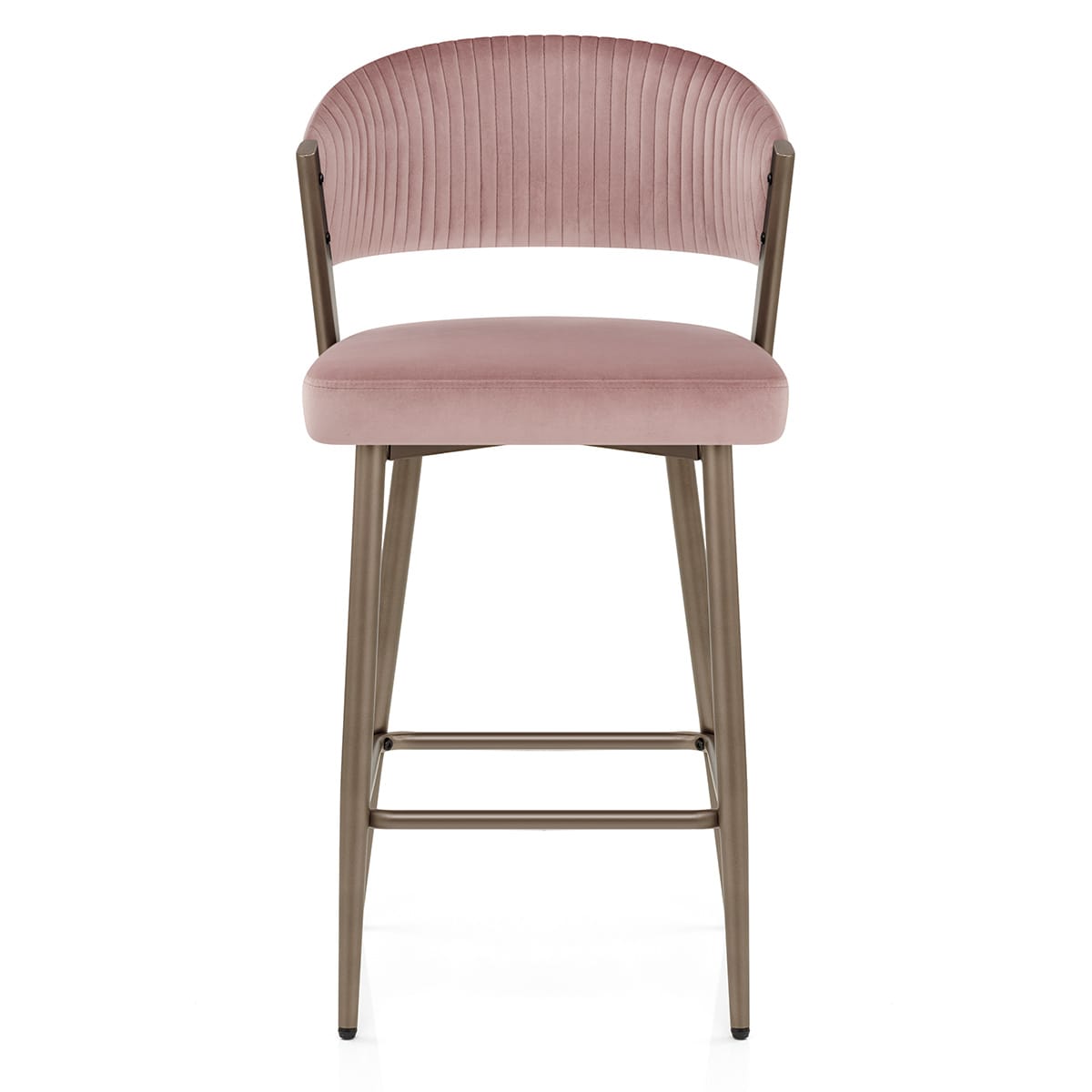 Lusso Bar Stool Pink Velvet