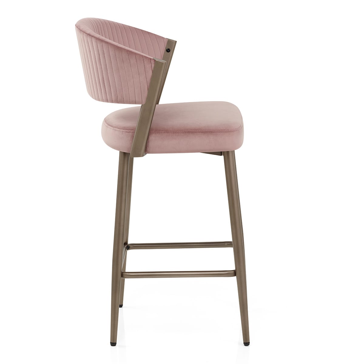 Lusso Bar Stool Pink Velvet