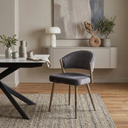 Lusso Dining Chair Charcoal Velvet