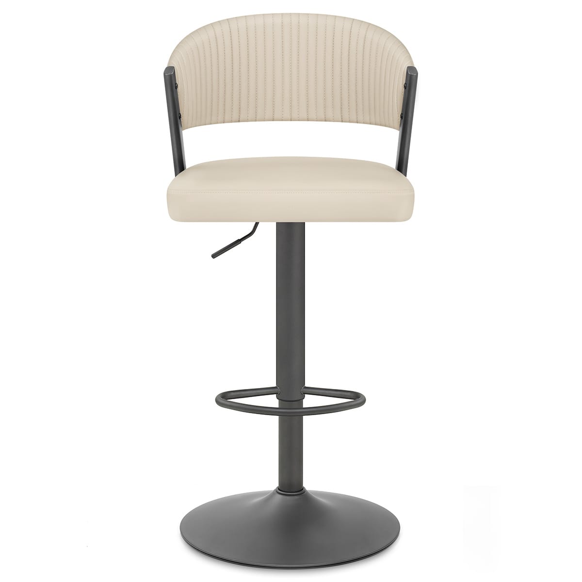 Lusso Graphite Bar Stool Cream