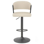 Lusso Graphite Bar Stool Cream