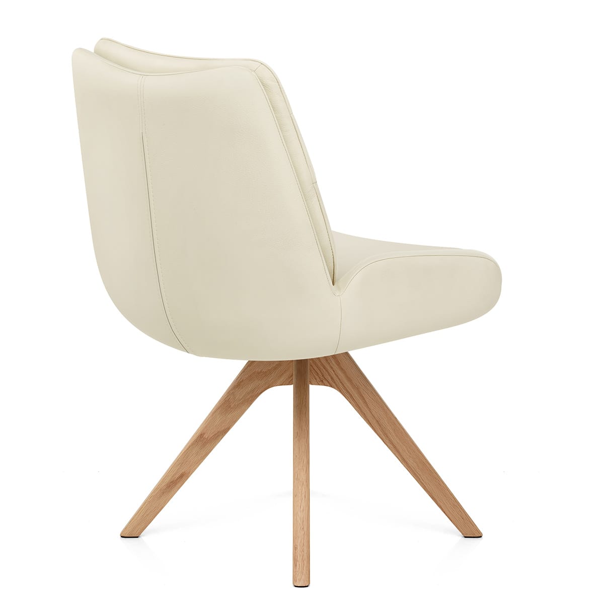 Madrid Real Leather Dining Chair Cream