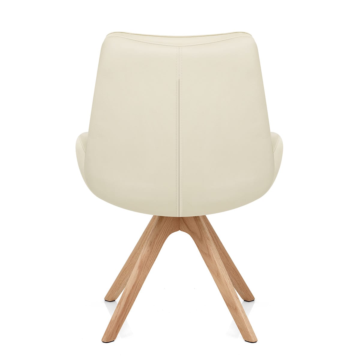 Madrid Real Leather Dining Chair Cream