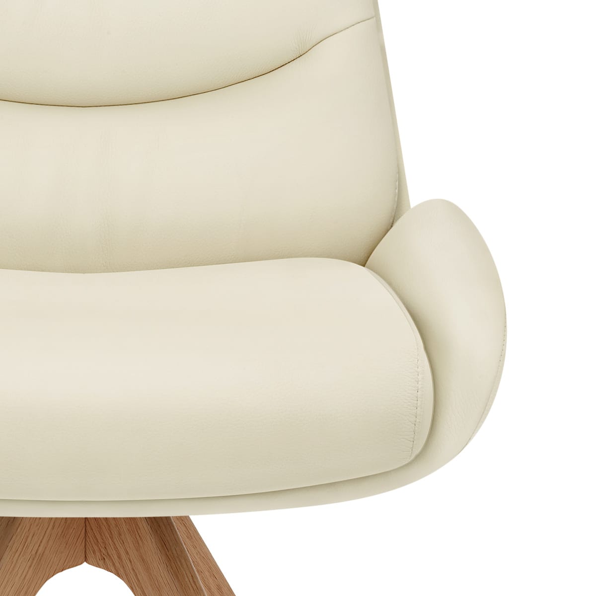 Madrid Real Leather Dining Chair Cream