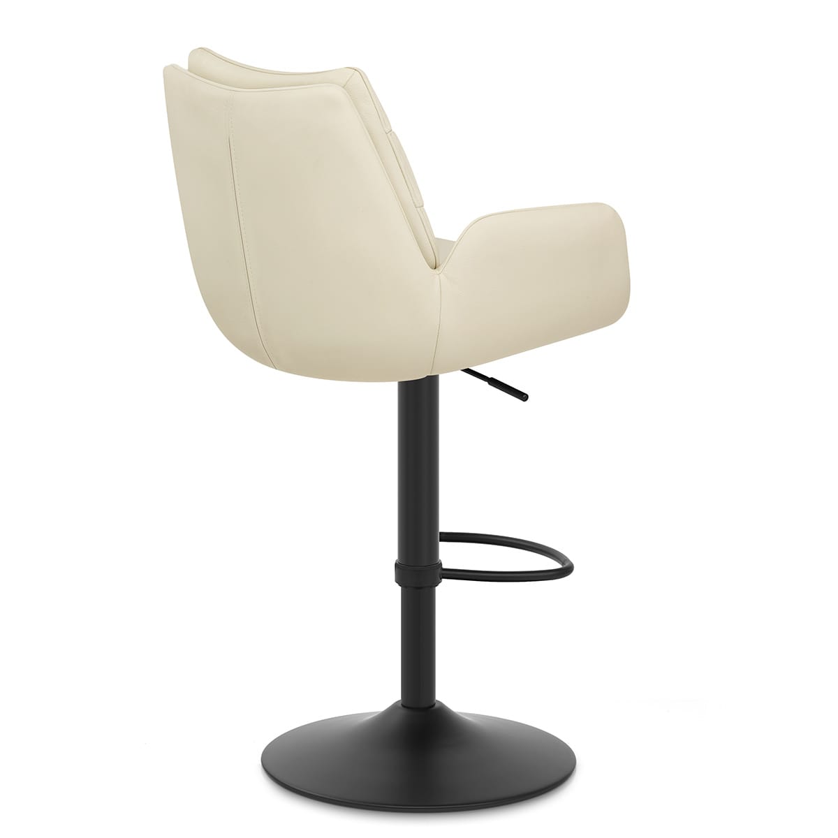 Madrid Real Leather Gas Lift Stool Cream