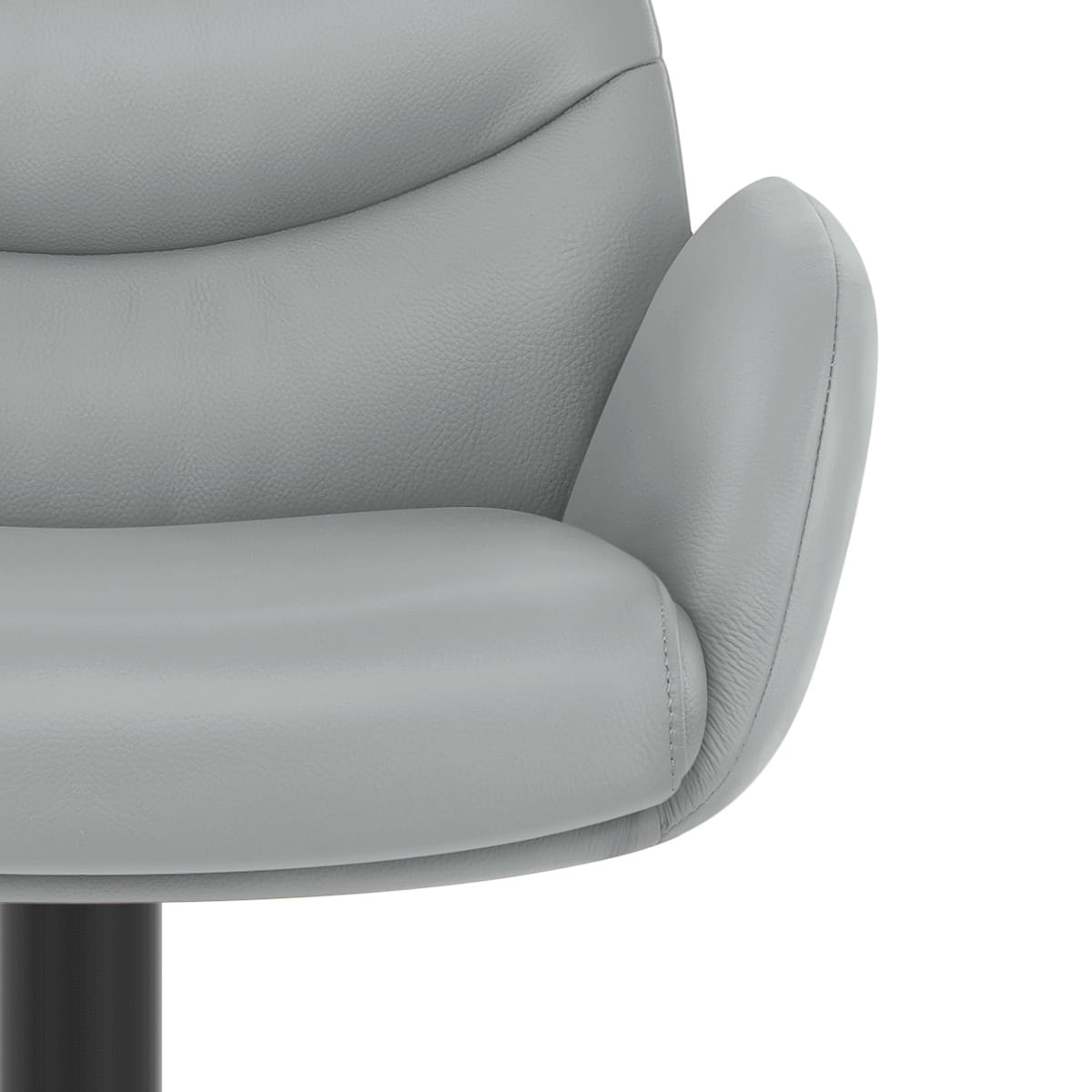 Madrid Real Leather Gas Lift Stool Grey