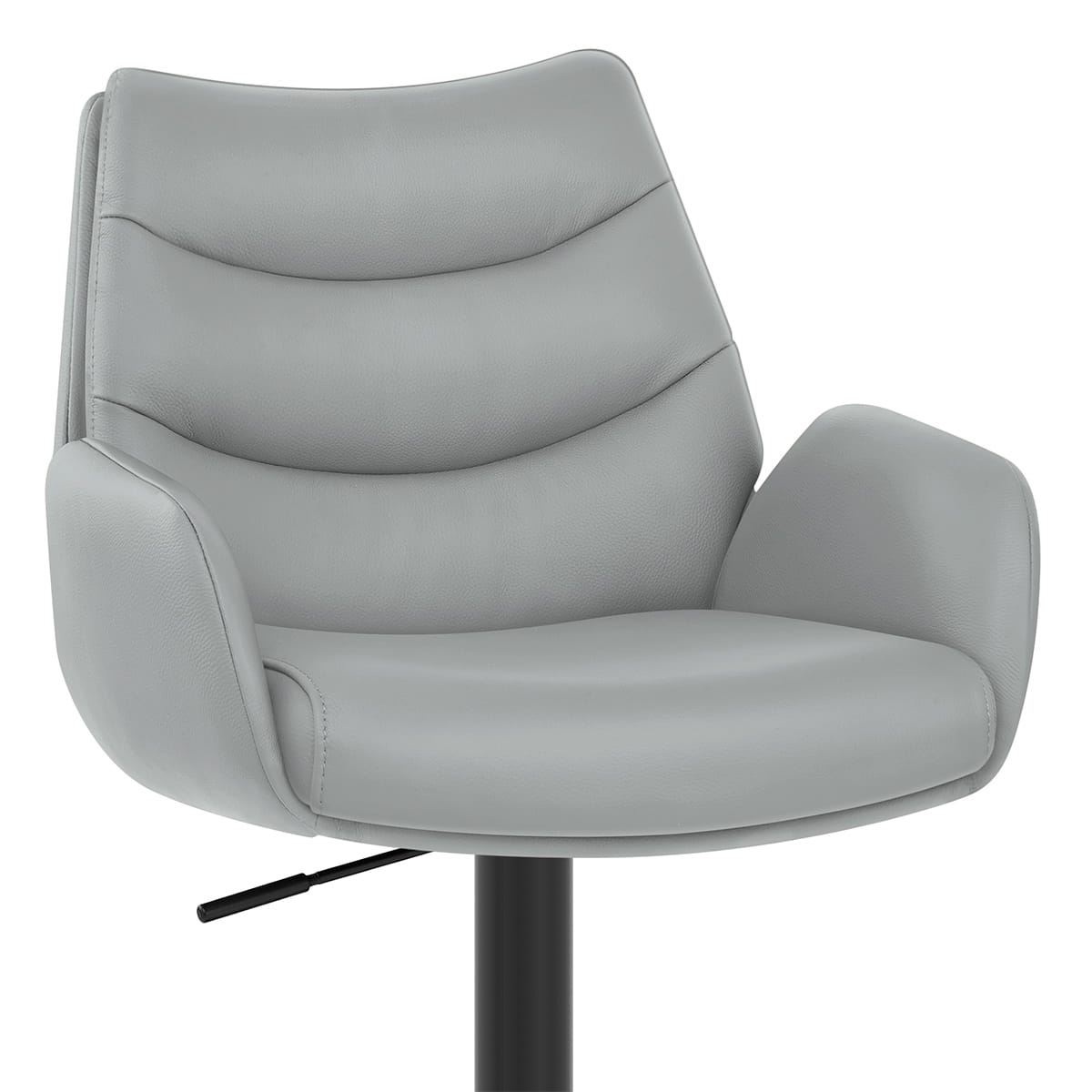 Madrid Real Leather Gas Lift Stool Grey