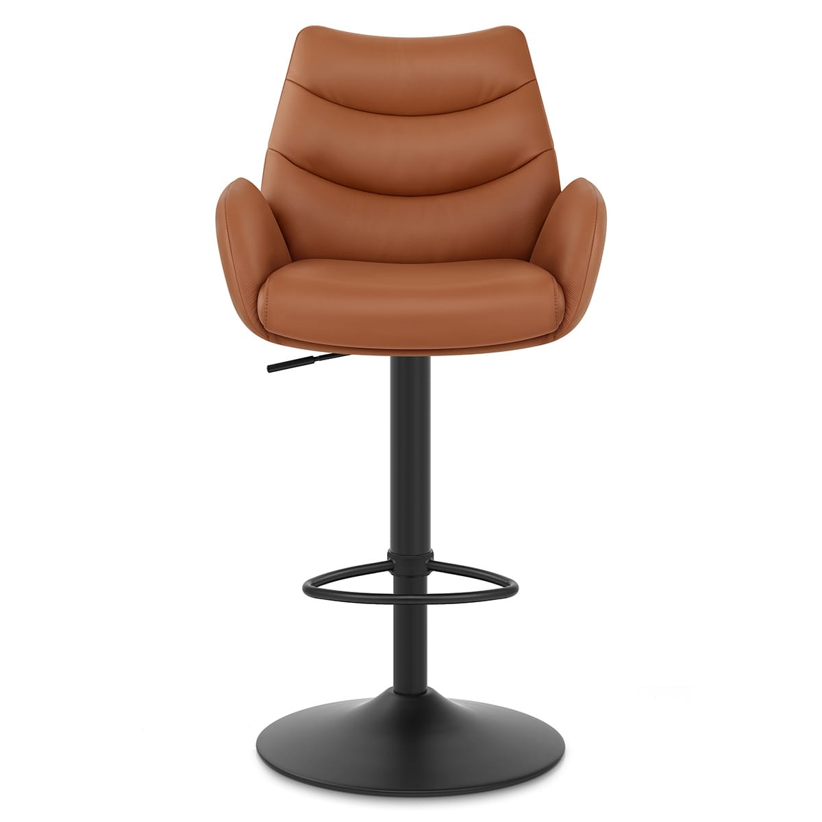 Madrid Real Leather Gas Lift Stool Tan