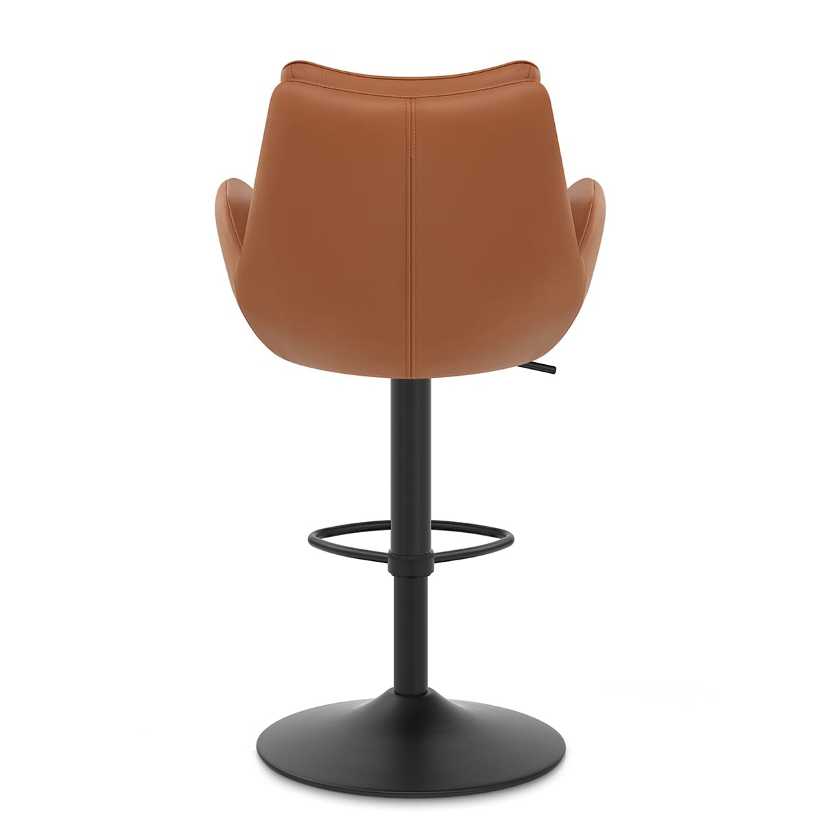 Madrid Real Leather Gas Lift Stool Tan