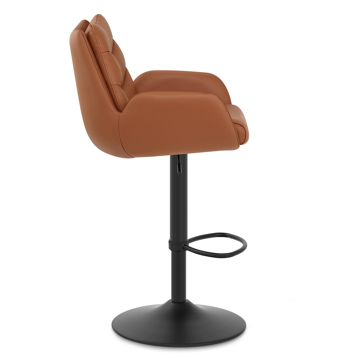 Madrid Real Leather Gas Lift Stool Tan