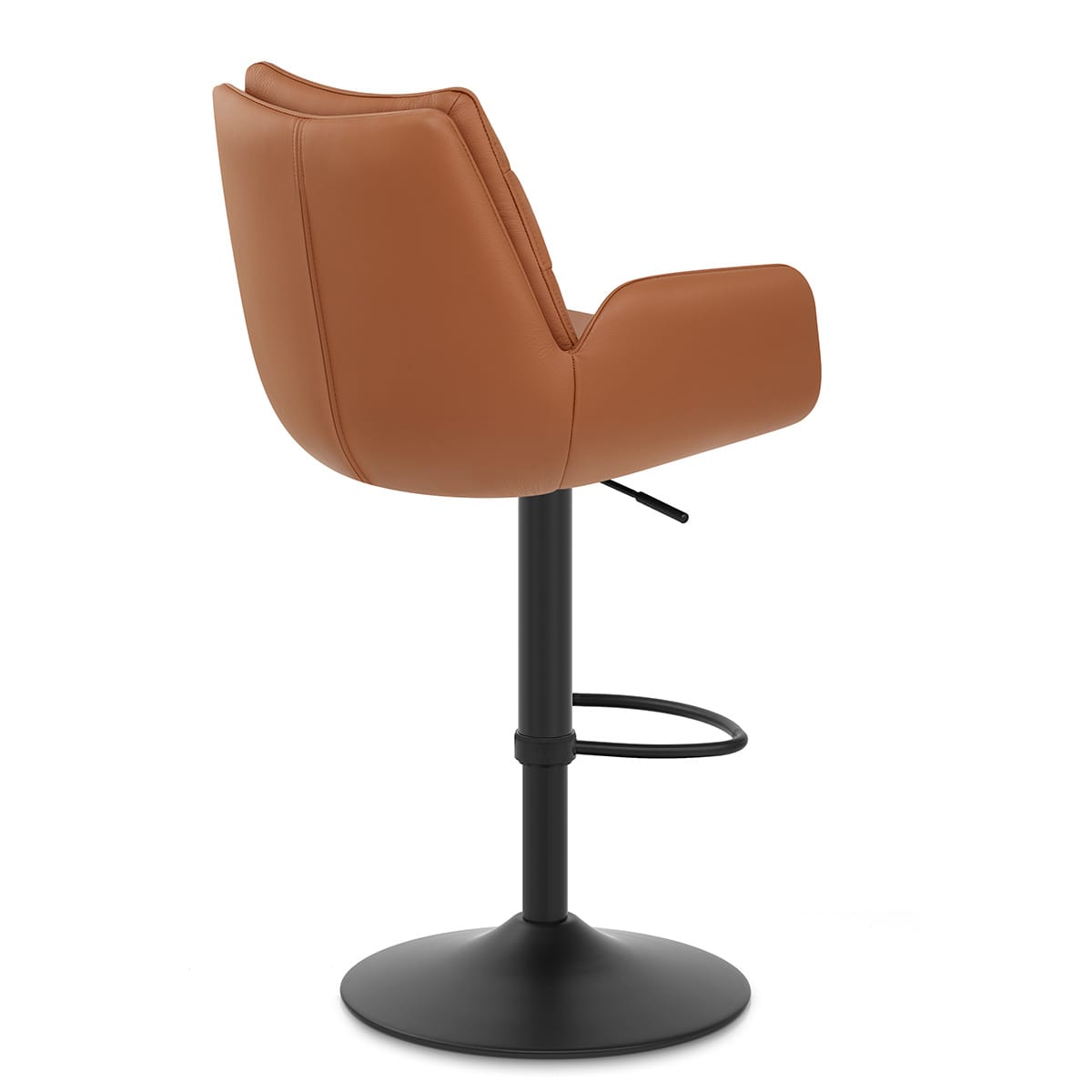 Madrid Real Leather Gas Lift Stool Tan