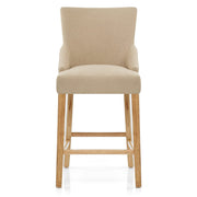 Magna Oak & Beige Fabric Bar Stool