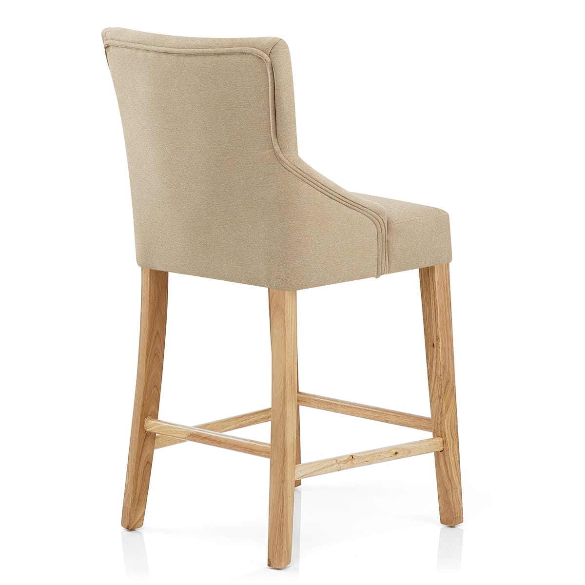 Magna Oak & Beige Fabric Bar Stool