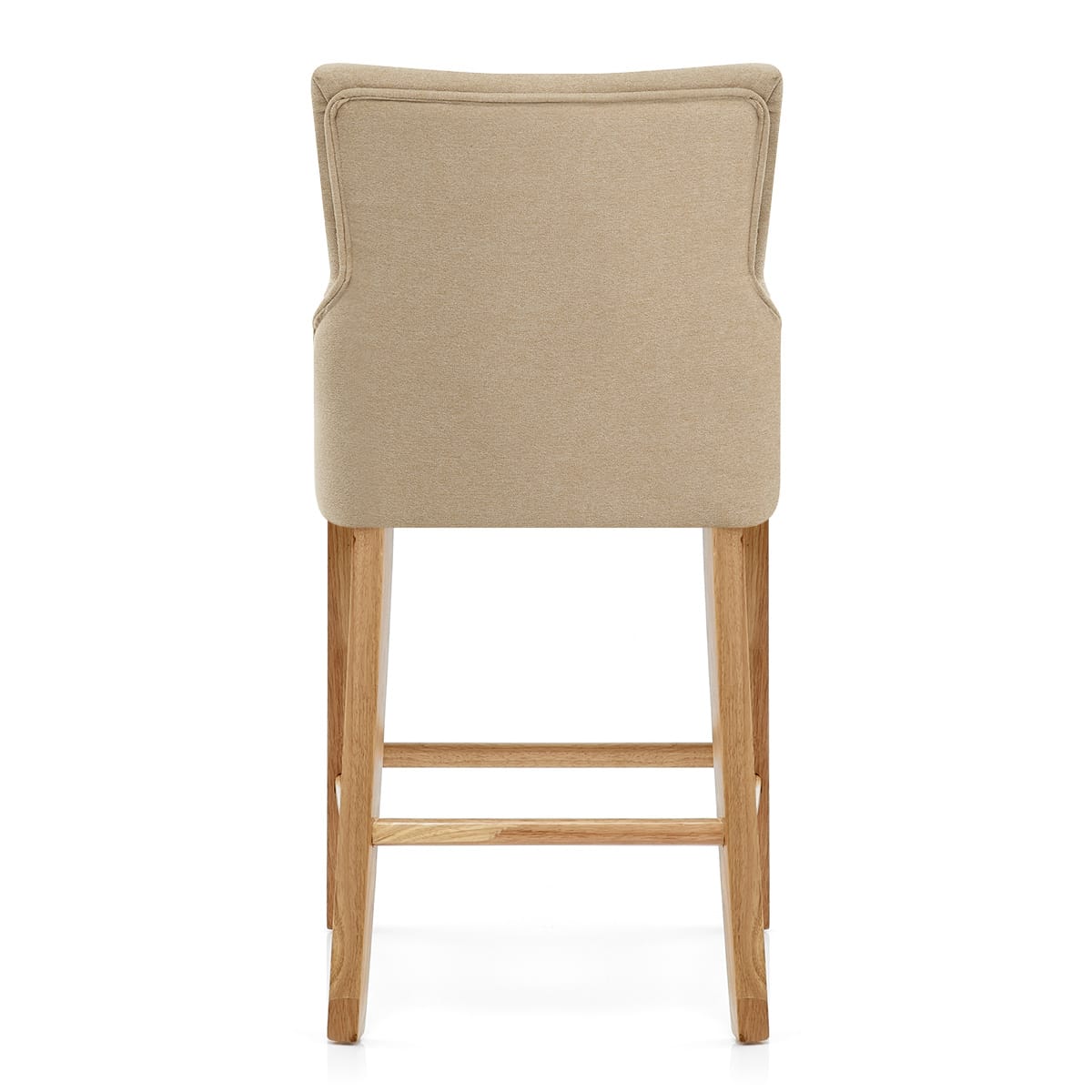 Magna Oak & Beige Fabric Bar Stool
