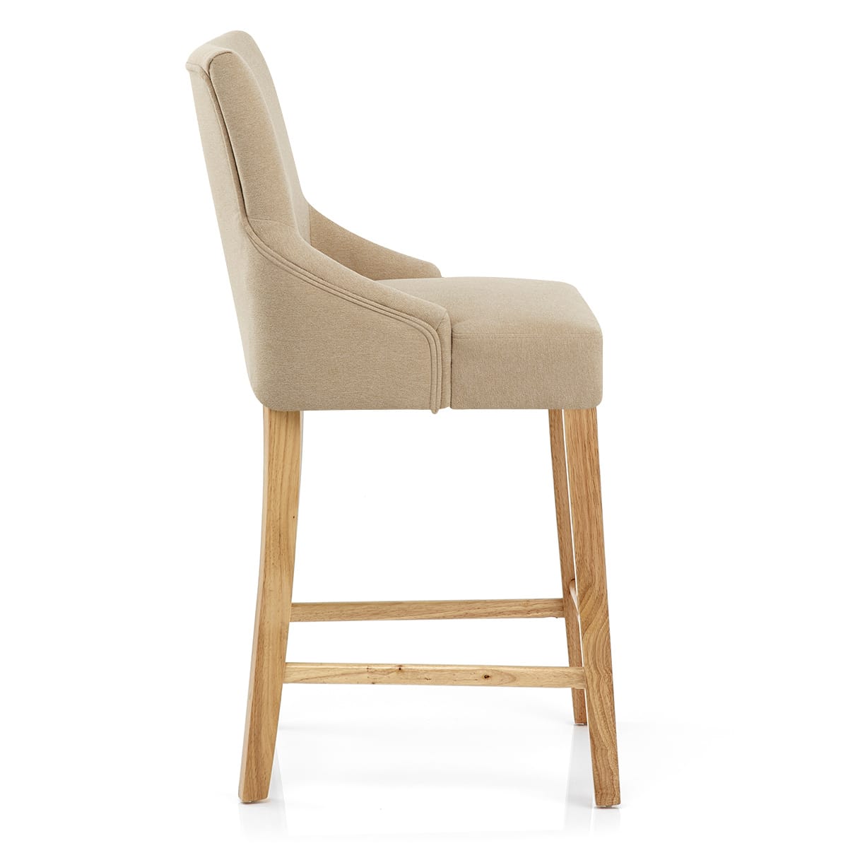 Magna Oak & Beige Fabric Bar Stool