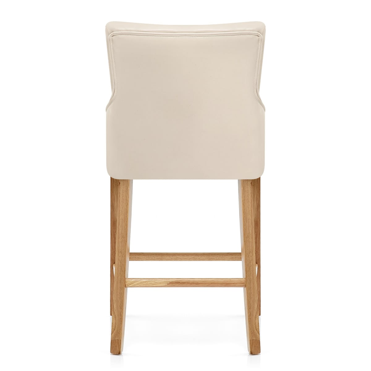 Magna Oak & Cream Faux Leather Stool