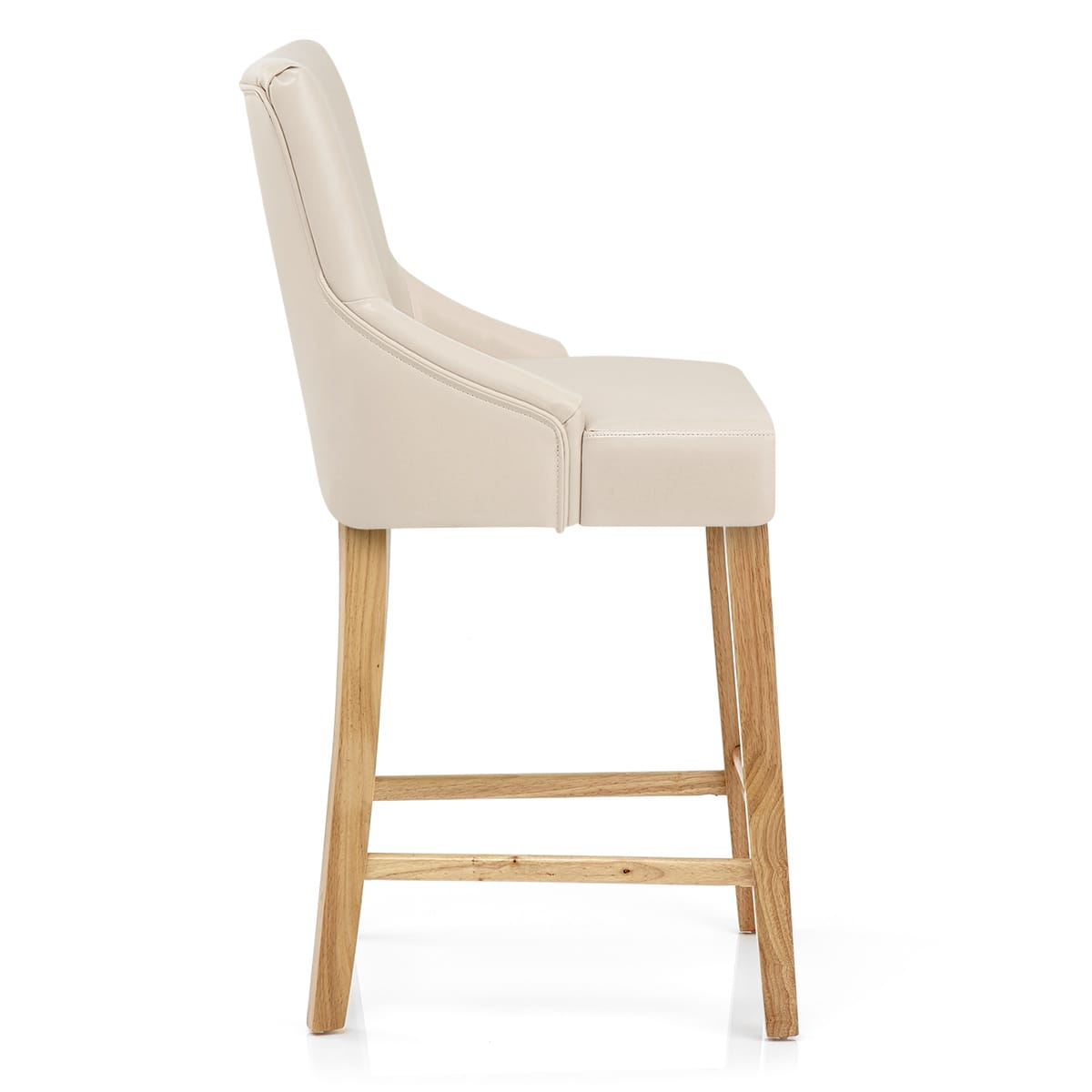 Magna Oak & Cream Faux Leather Stool