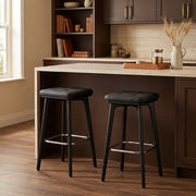 Malmo Black & Chrome Stool