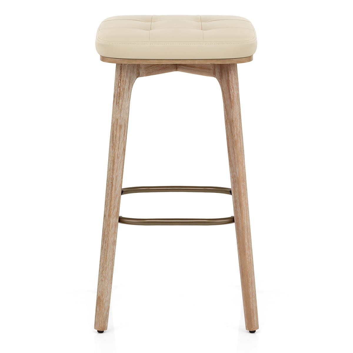 Malmo Oak & Copper Stool Cream