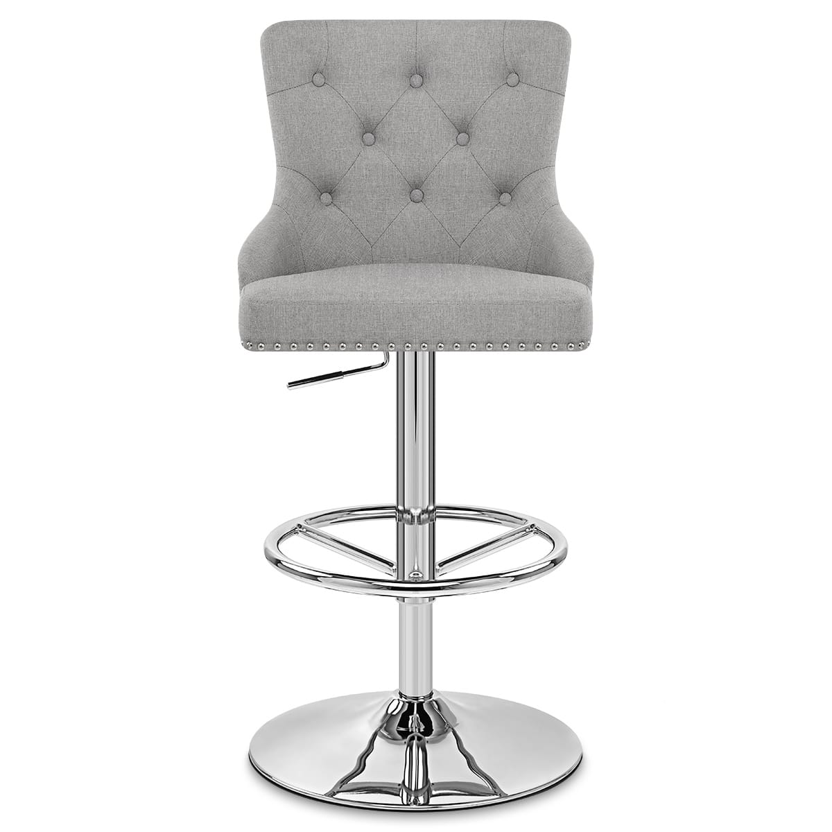 Manor Bar Stool Grey Fabric