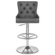 Manor Bar Stool Grey Leather