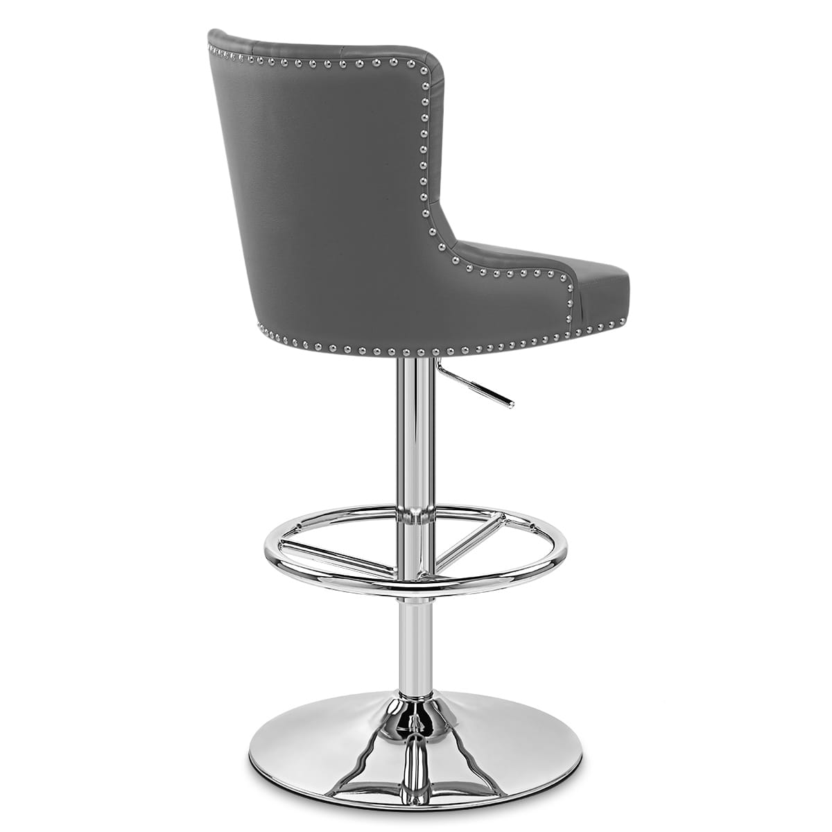 Manor Bar Stool Grey Leather