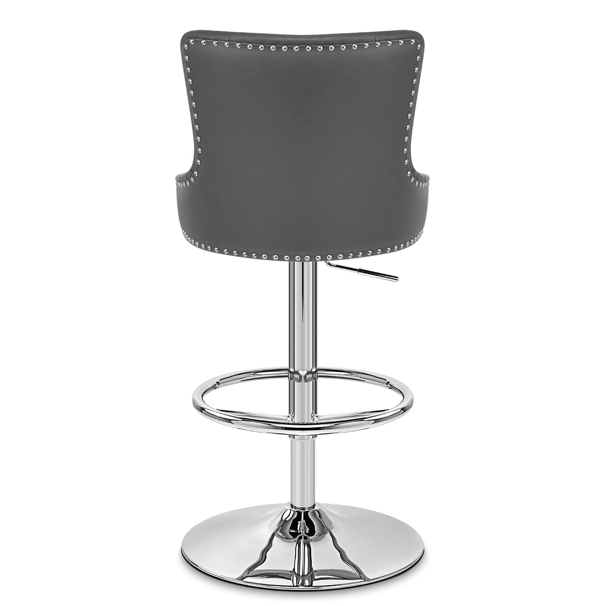 Manor Bar Stool Grey Leather
