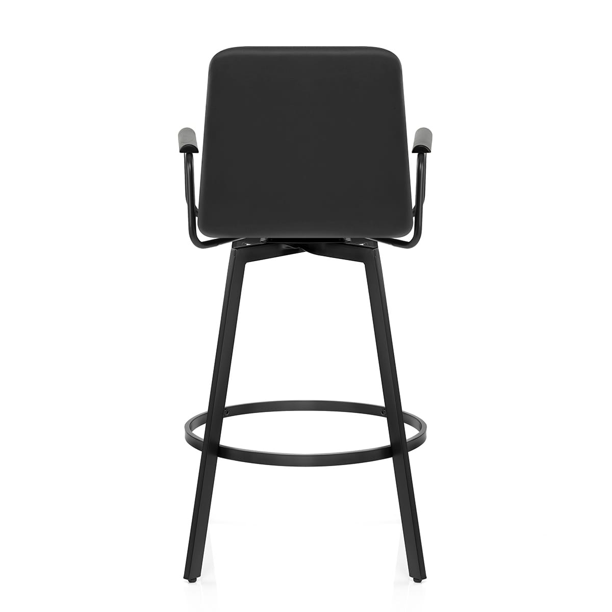Marco Stool Black Arms & Black Leather