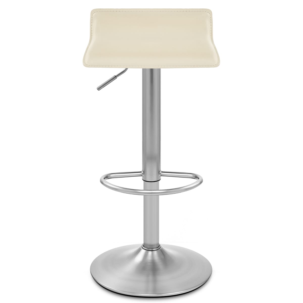 Mars Brushed Steel Bar Stool Cream