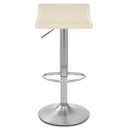 Mars Brushed Steel Bar Stool Cream