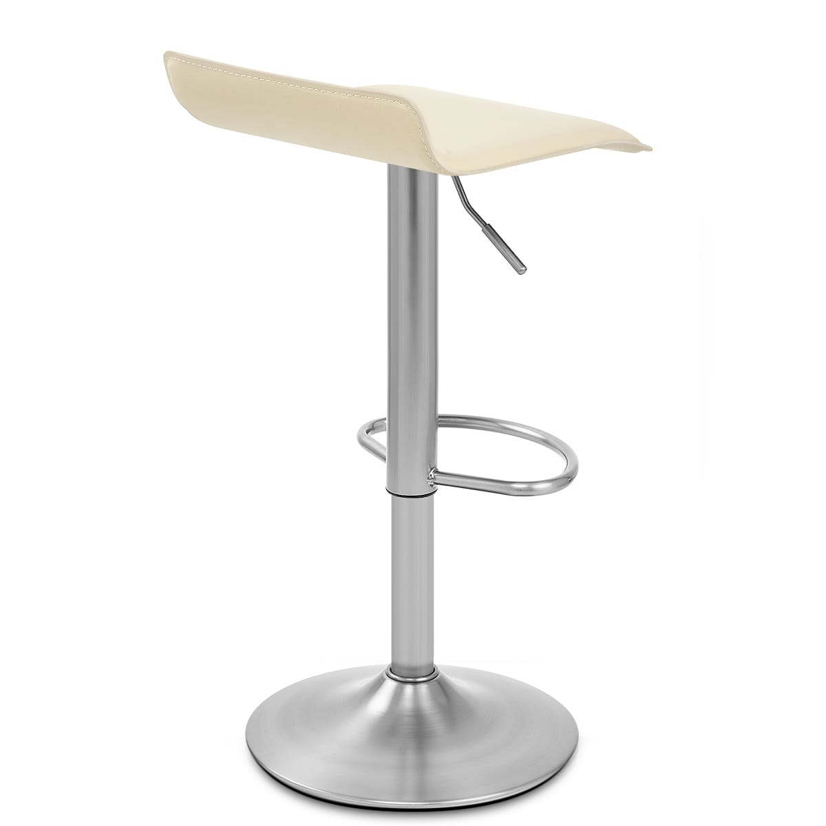 Mars Brushed Steel Bar Stool Cream