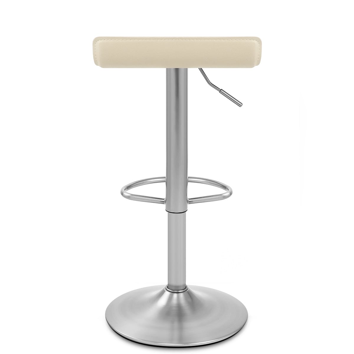 Mars Brushed Steel Bar Stool Cream
