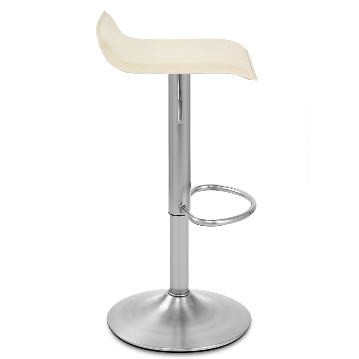 Mars Brushed Steel Bar Stool Cream
