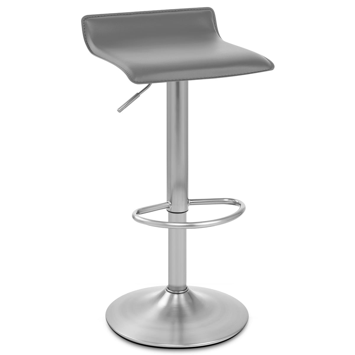 Mars Brushed Steel Bar Stool Grey