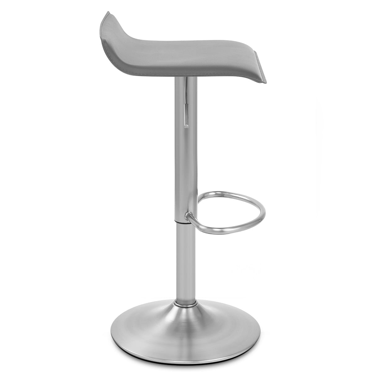 Mars Brushed Steel Bar Stool Grey