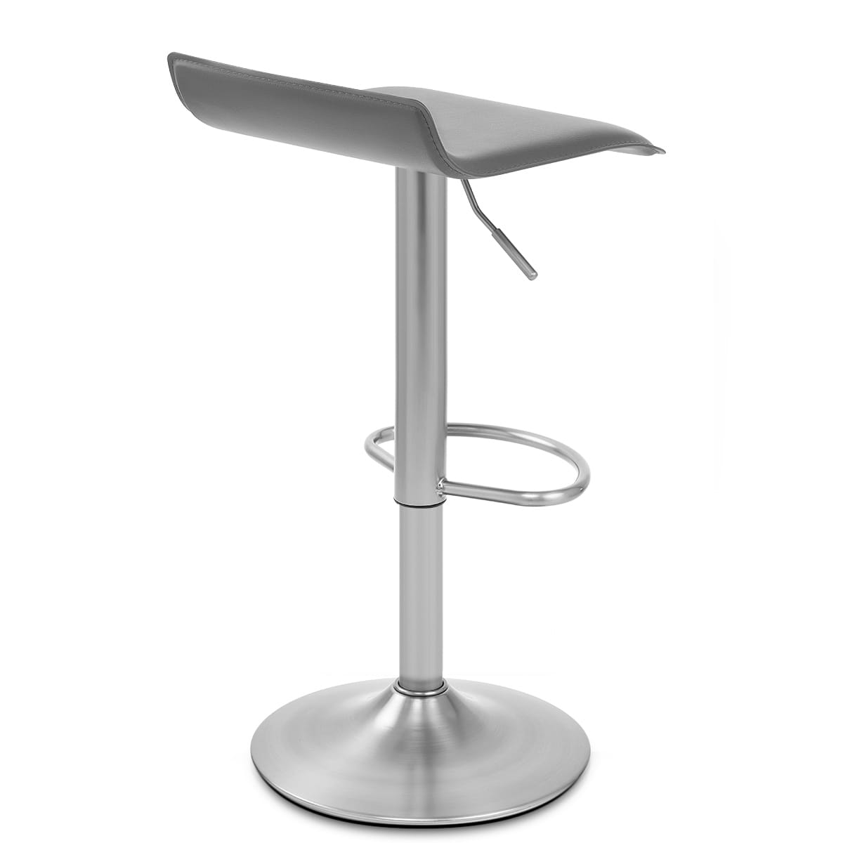 Mars Brushed Steel Bar Stool Grey