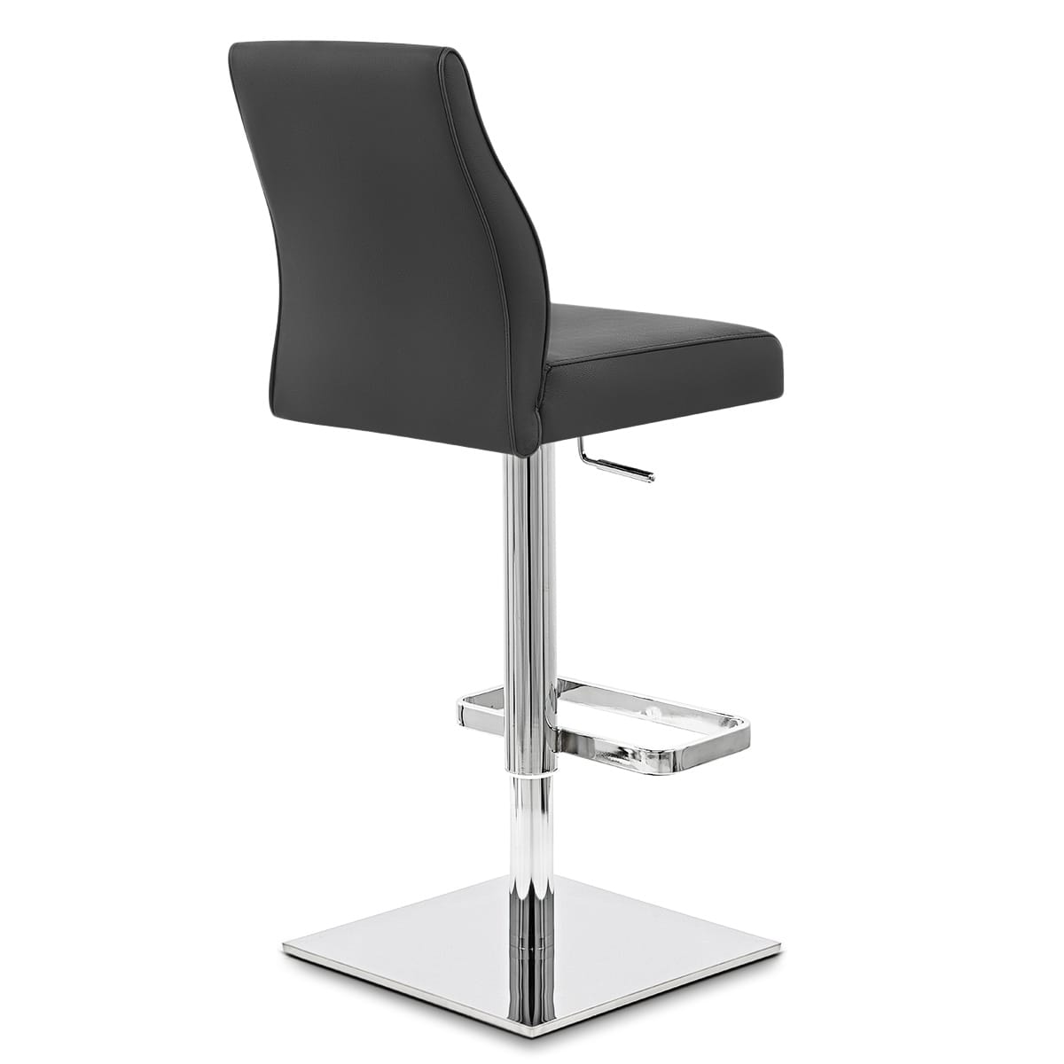 Martello Real Leather Stool Black