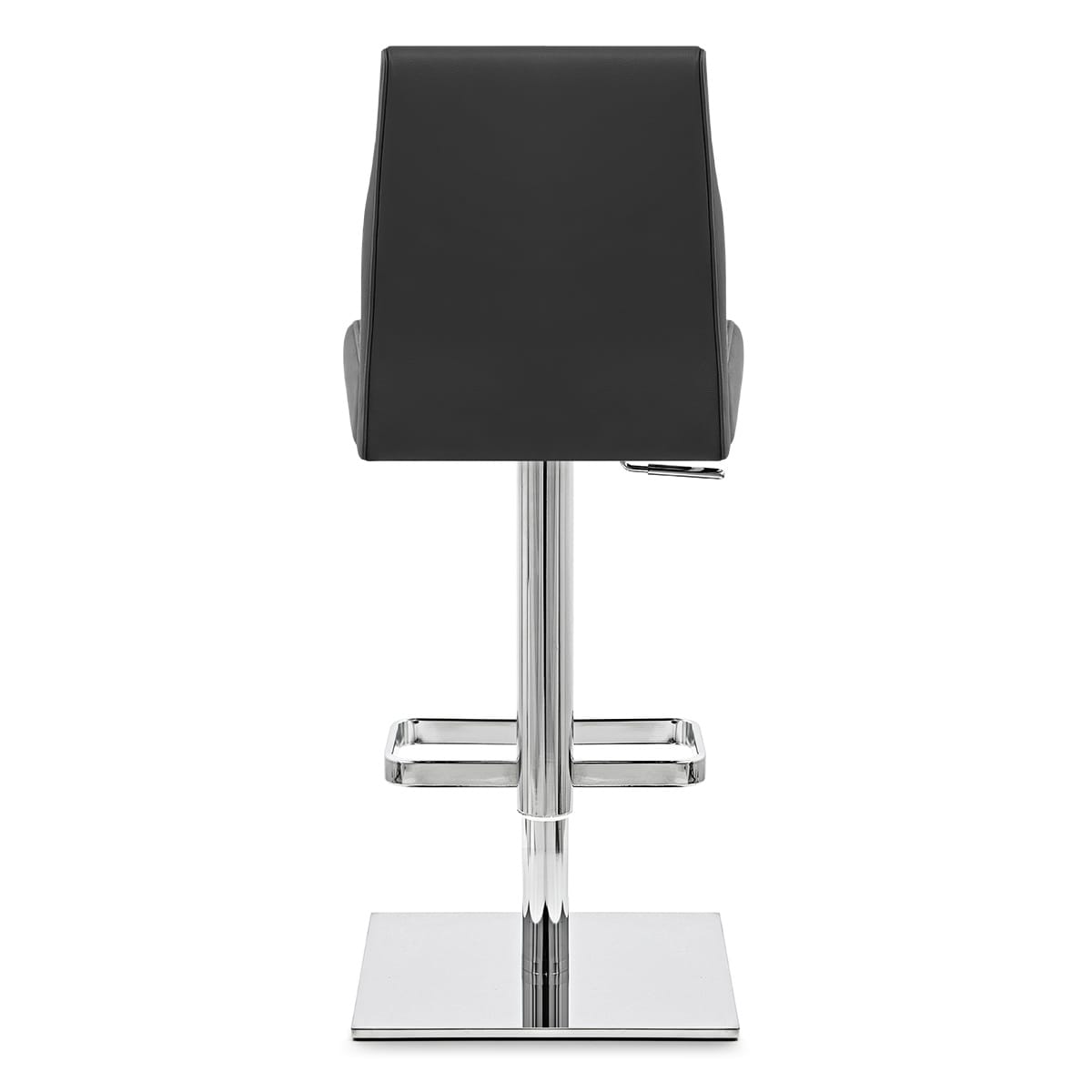 Martello Real Leather Stool Black