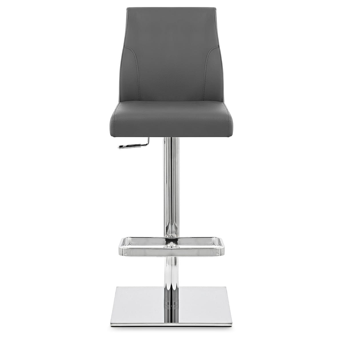 Martello Real Leather Stool Grey