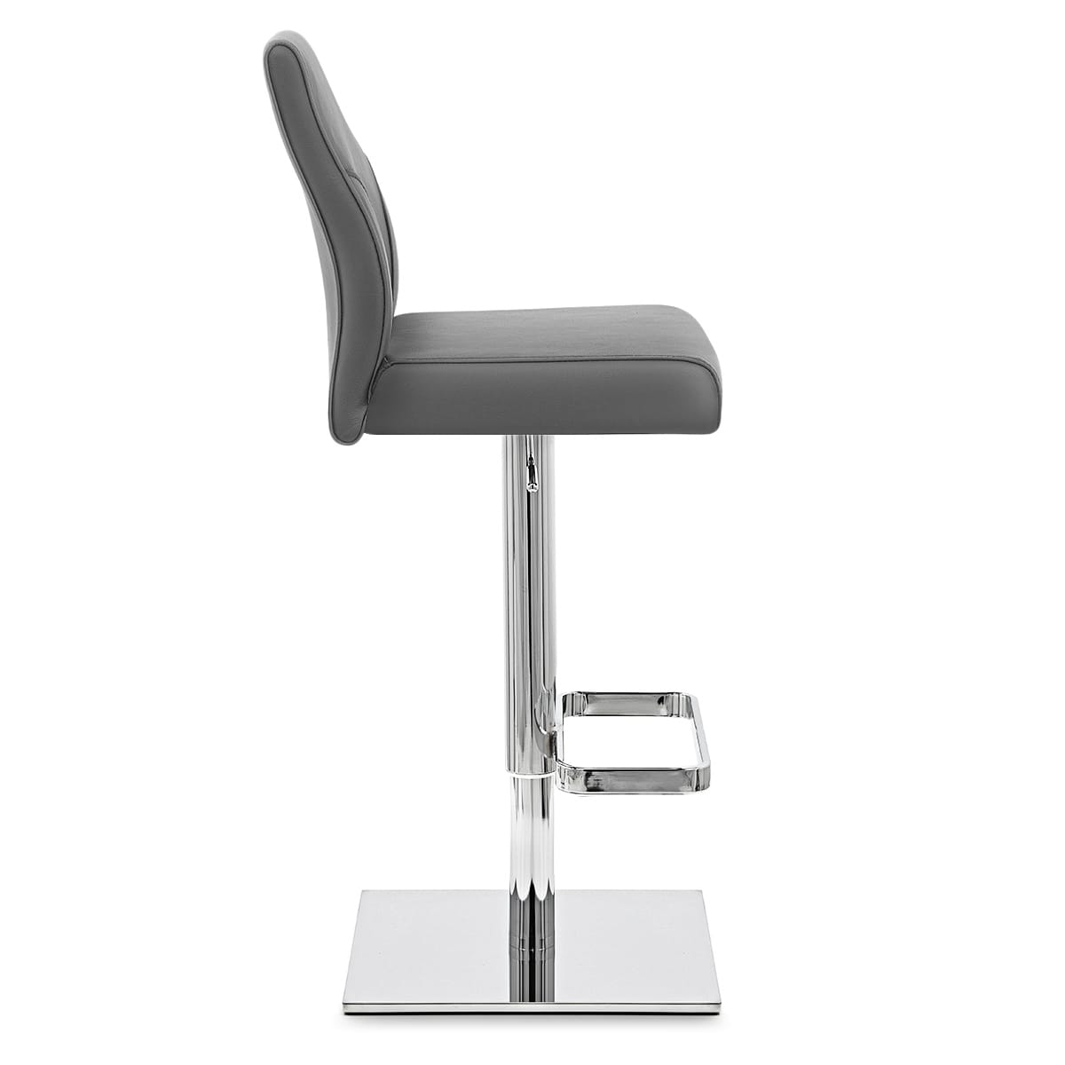 Martello Real Leather Stool Grey