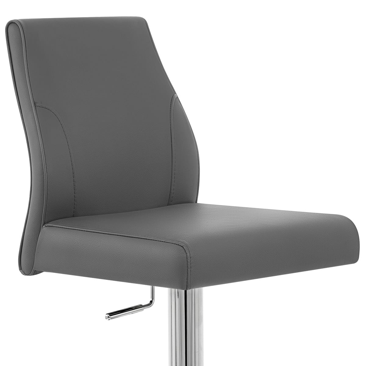 Martello Real Leather Stool Grey