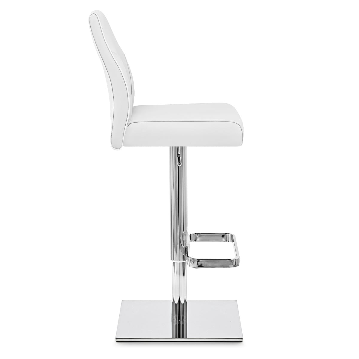 Martello Real Leather Stool White
