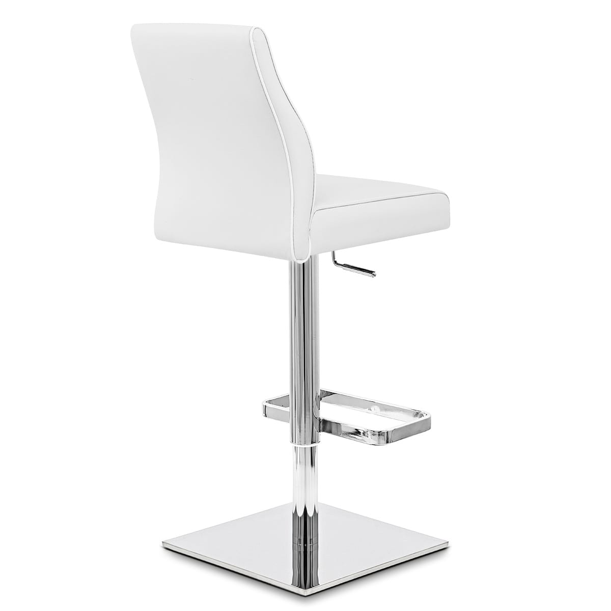 Martello Real Leather Stool White