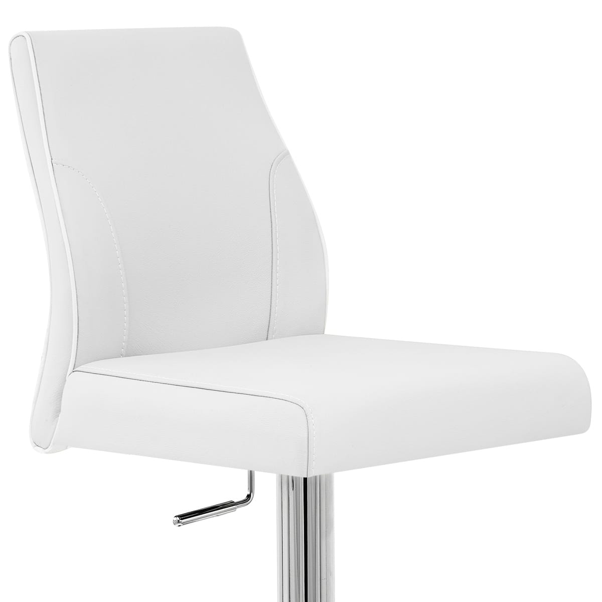 Martello Real Leather Stool White