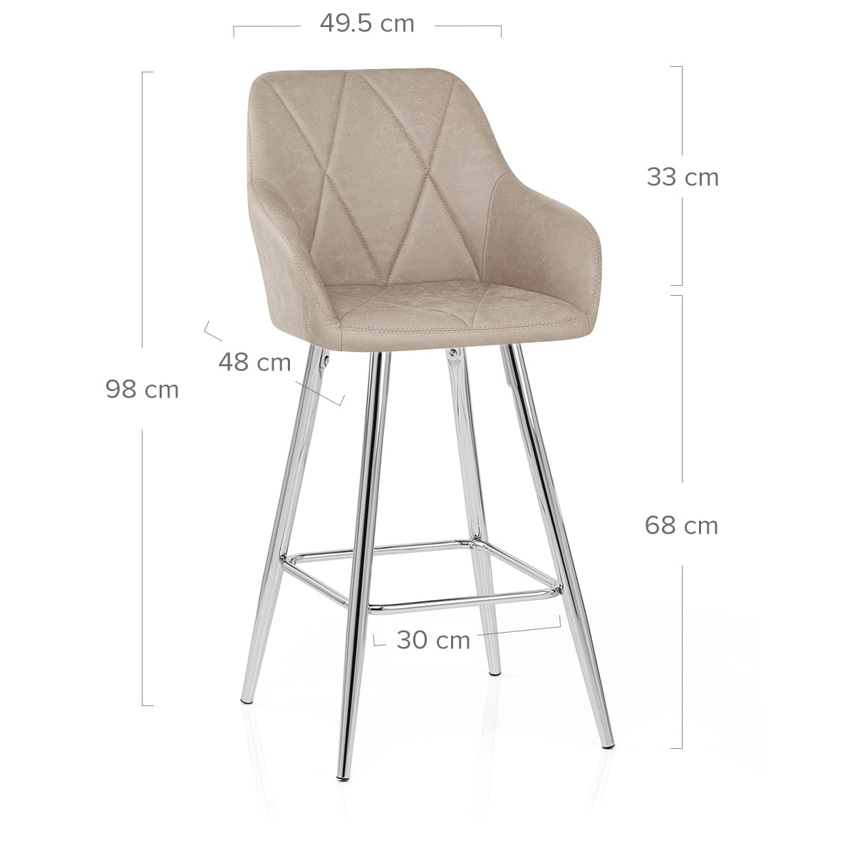 Mason Bar Stool Taupe