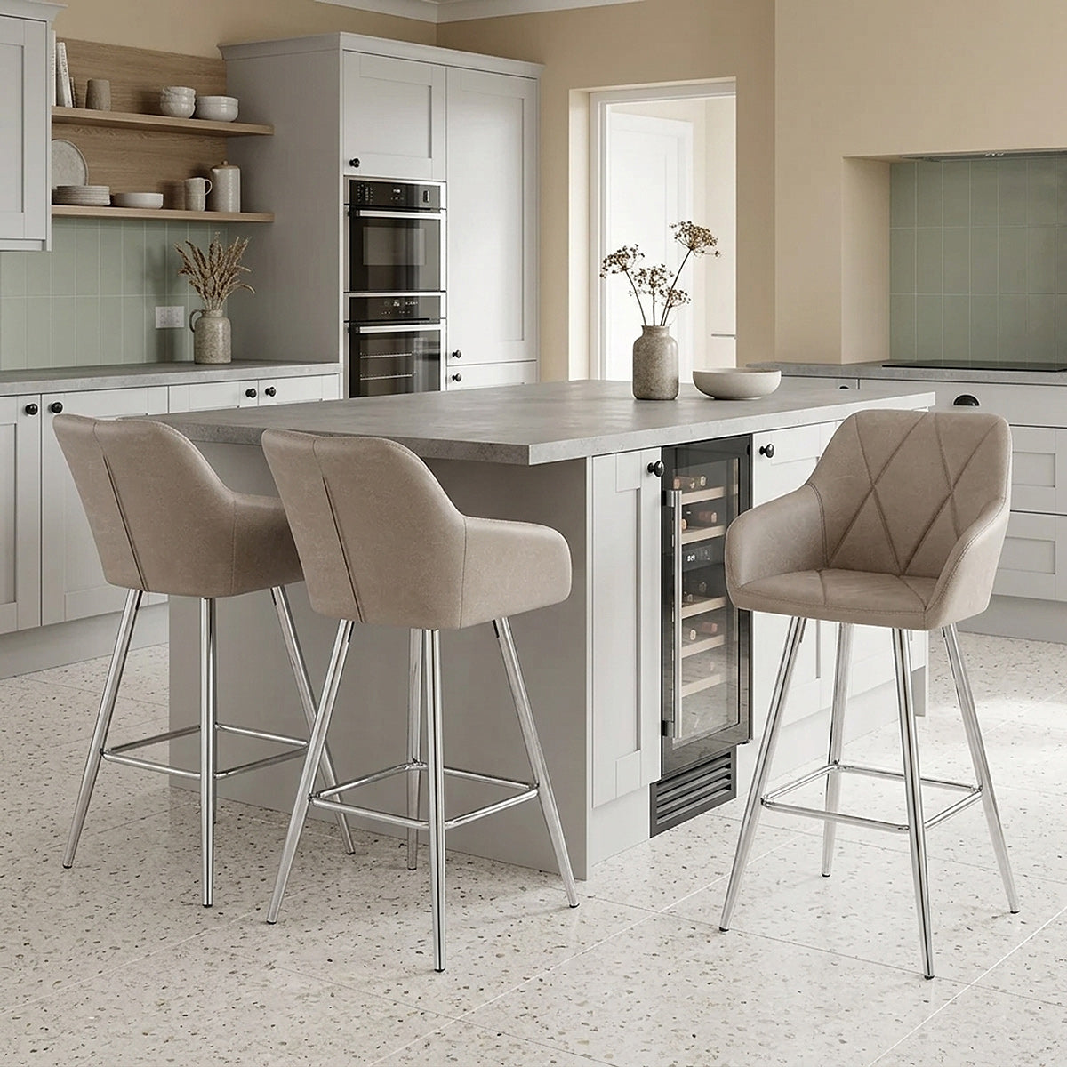 Mason Bar Stool Taupe