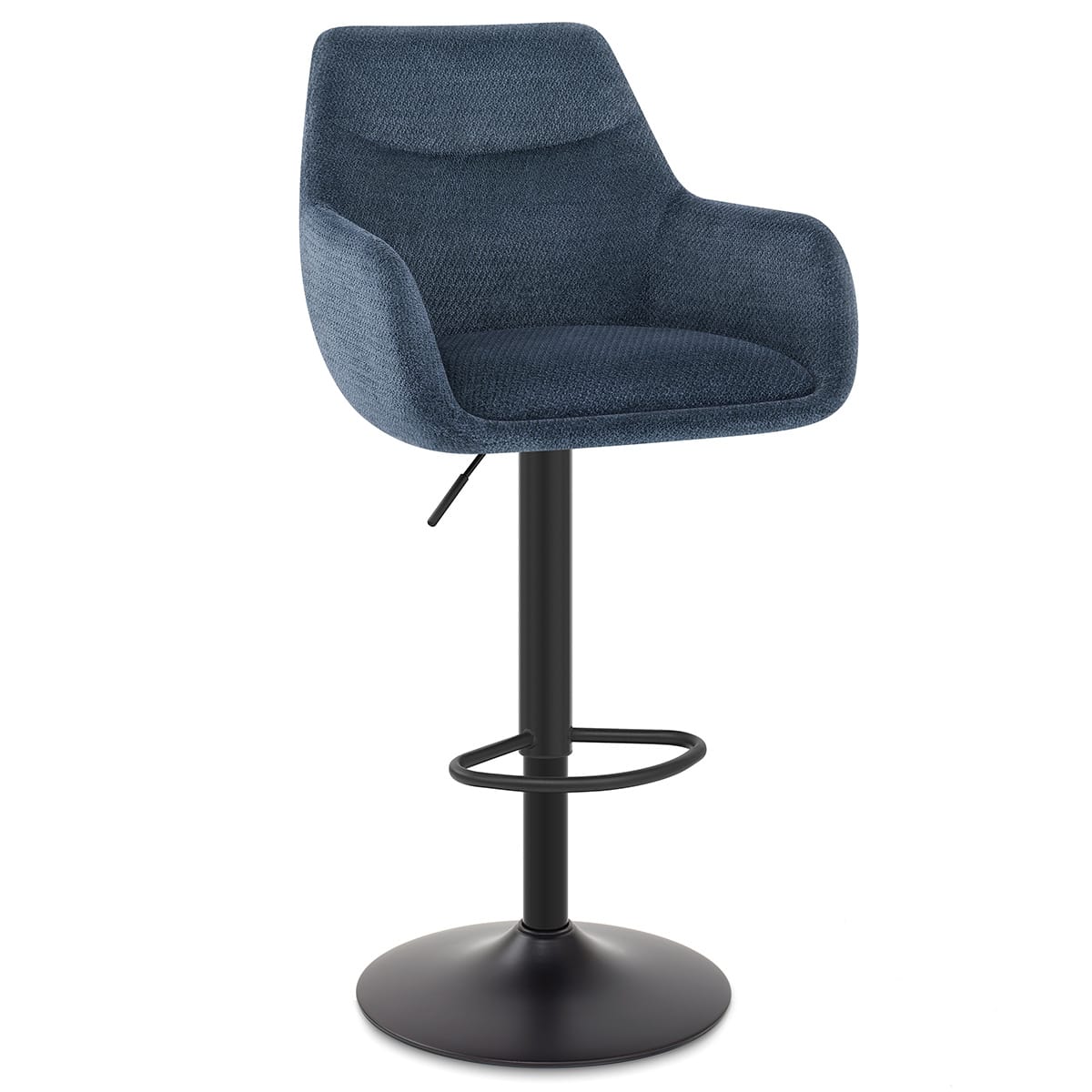 Matteo Bar Stool Blue Fabric